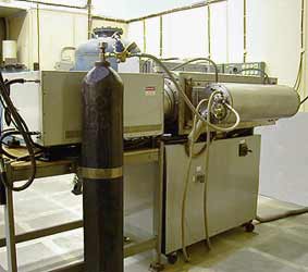 Installation on the base of rep-rated electron accelerator with a semiconductor opening switch for investigation of surface modification, methane conversion and lasing in Ar-Xe mixture